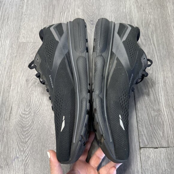 Brooks Ghost 15 Shoes Mens Size 12 2E Wide Black Sneakers Running Athletic Gym